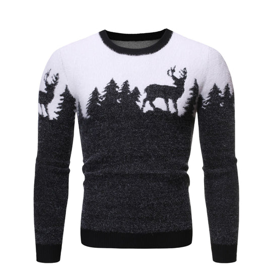 Herren gemütlicher Pullover mit Motivprint R&B