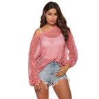 Damen luftiger Netzpullover R&B