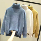 Damen Oversized Rollkragenpullover aus weichem Strick