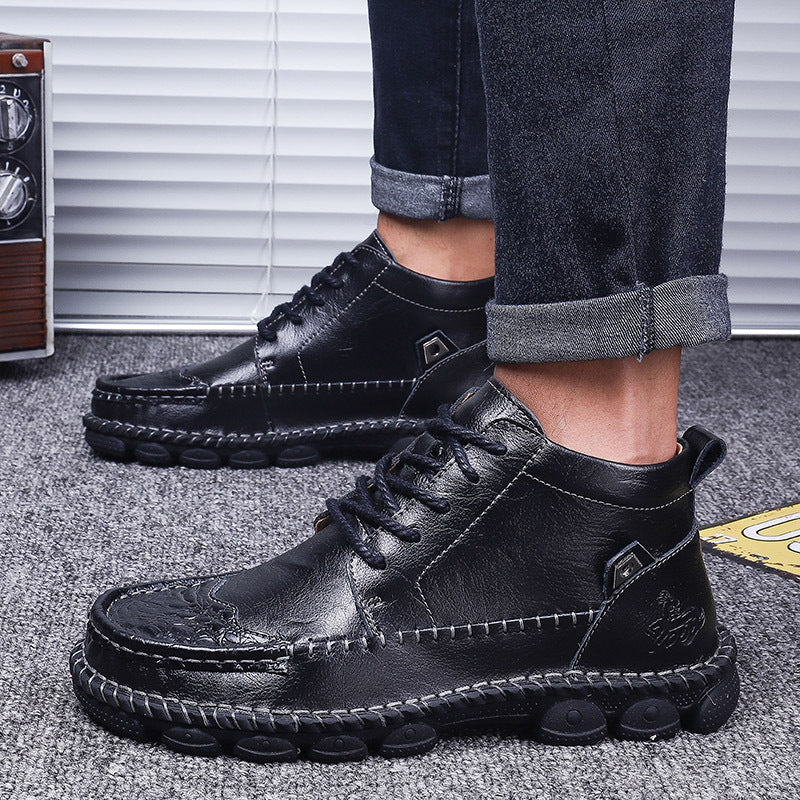 Herren modulare Lederstiefel R&B