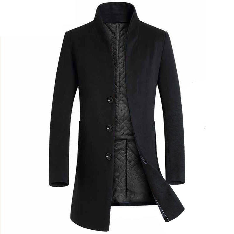 Herren elegante Steppjacke mit hohem Kragen und modischem Schnitt