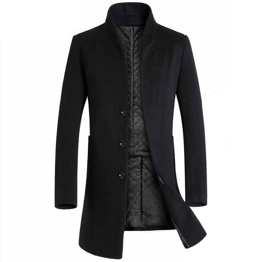 Herren elegante Steppjacke mit hohem Kragen und modischem Schnitt R&B