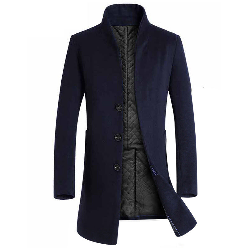 Herren elegante Steppjacke mit hohem Kragen und modischem Schnitt