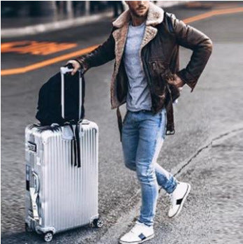 Herren jacke mit luxuriösem Pelzfutter und markantem Kragen R&B