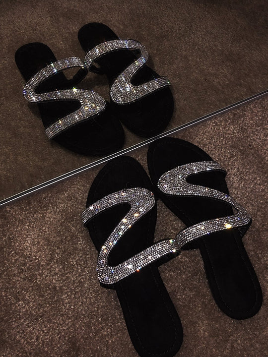 Damen Glamouröse Riemchen-Sandalen mit Strass-Applikationen R&B