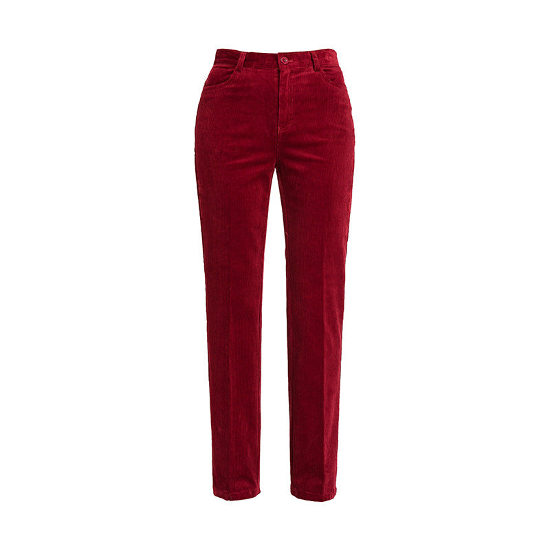Damen elegante gerade Stoffhose
