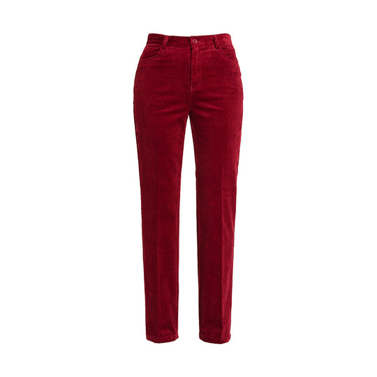 Damen elegante gerade Stoffhose