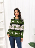 R&B | Rollkragenpullover Damen Strick Weihnachtspullover mit Rentier