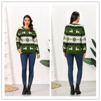 R&B | Rollkragenpullover Damen Strick Weihnachtspullover mit Rentier