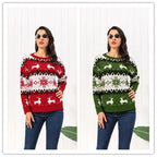 R&B | Rollkragenpullover Damen Strick Weihnachtspullover mit Rentier