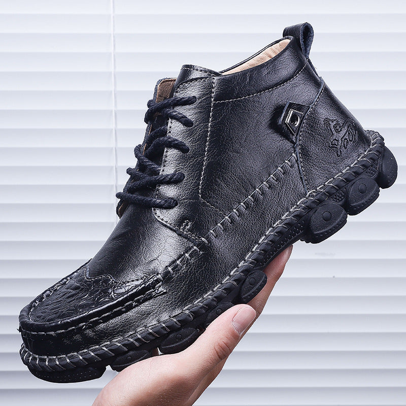 Herren modulare Lederstiefel R&B