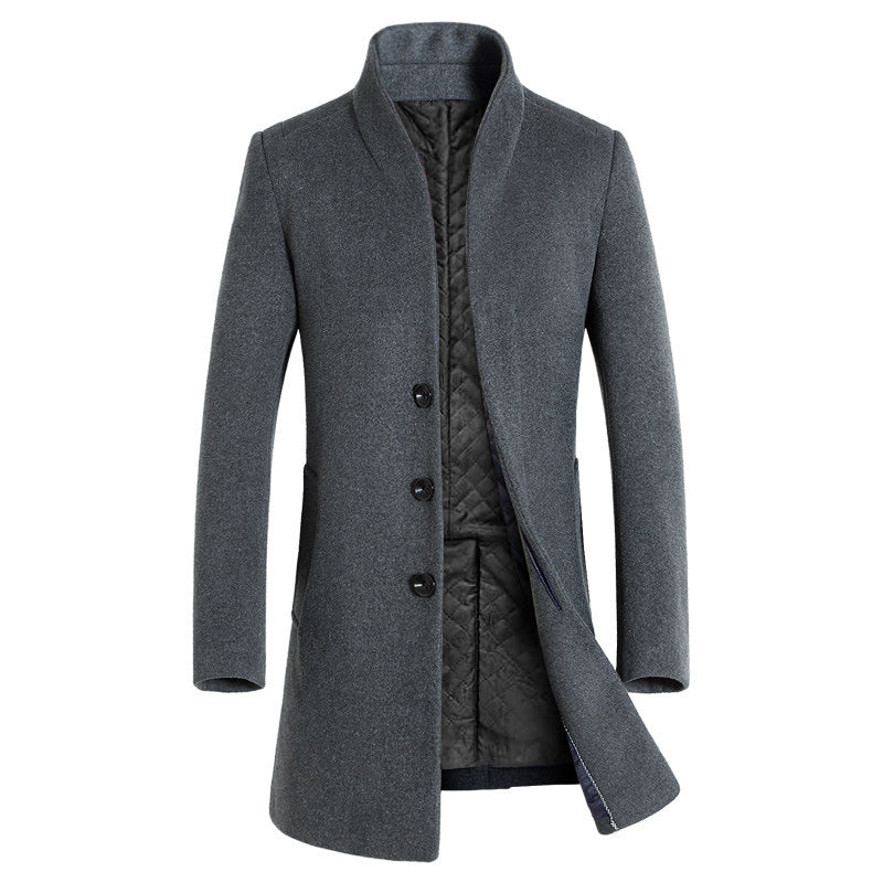 Herren elegante Steppjacke mit hohem Kragen und modischem Schnitt