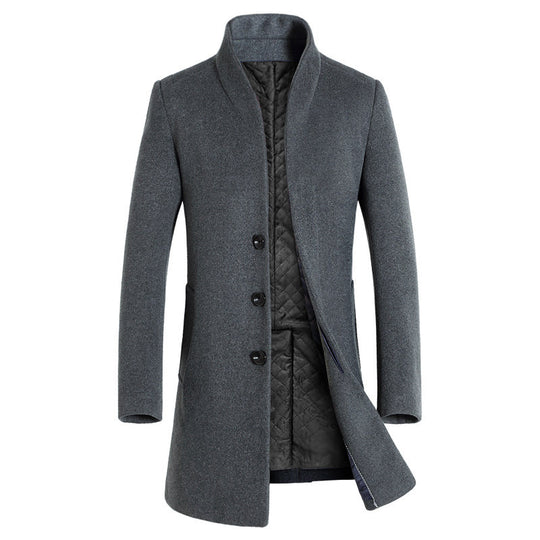 Herren elegante Steppjacke mit hohem Kragen und modischem Schnitt R&B