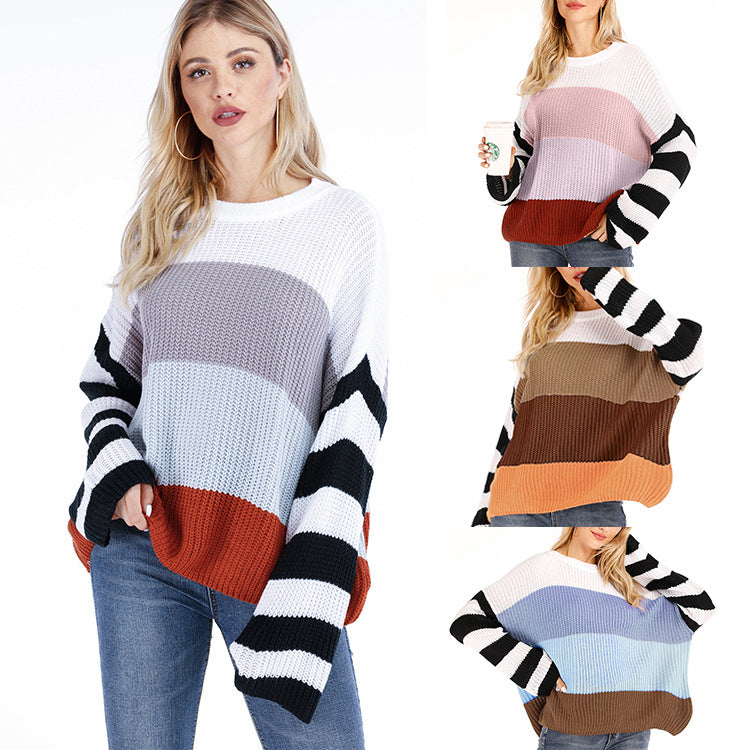 Damen lässiger Strickpullover R&B