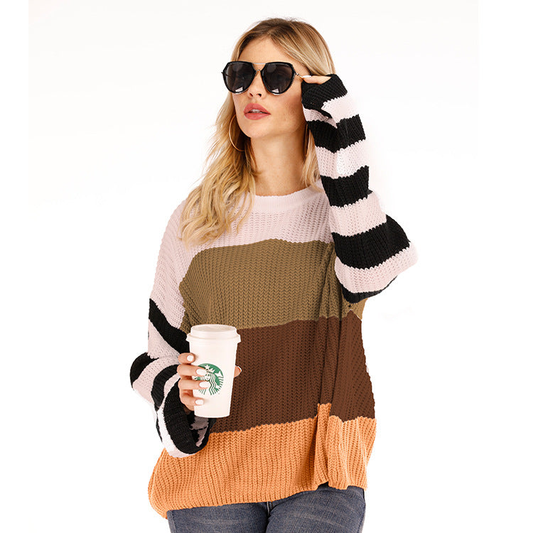Damen lässiger Strickpullover R&B