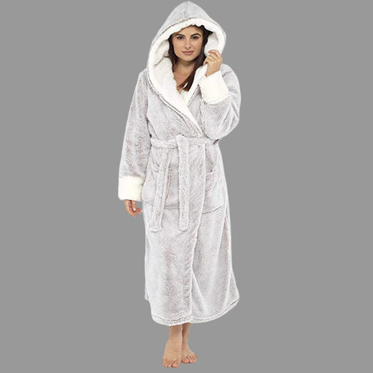 R&B | Luxus Bademantel - Damen - Weiche Kapuze und Praktische Details