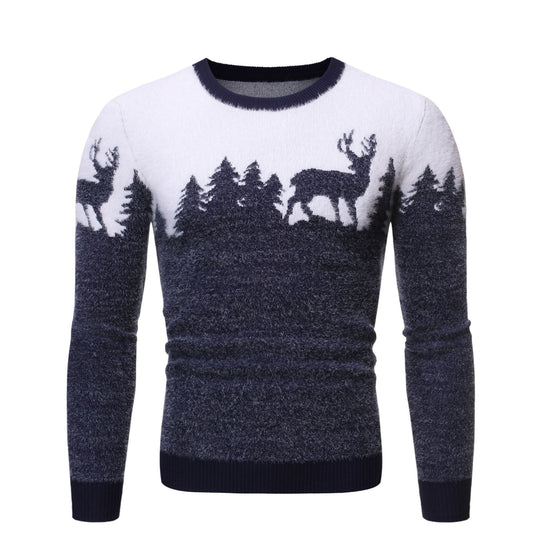 Herren gemütlicher Pullover mit Motivprint R&B