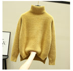 Damen Oversized Rollkragenpullover aus weichem Strick