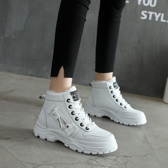 Damen hohe Winter Sneaker mit gefüttertem Innenfutter und rutschfester Sohle R&B