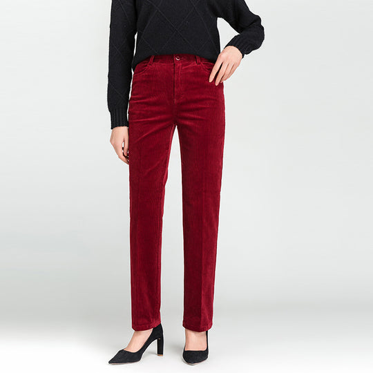 Damen elegante gerade Stoffhose