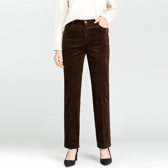 Damen elegante gerade Stoffhose