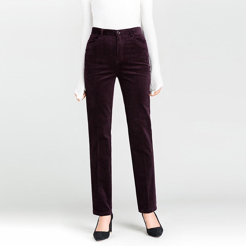 Damen elegante gerade Stoffhose