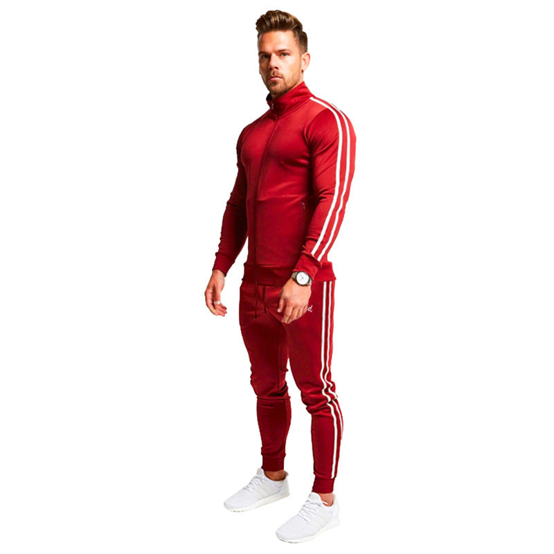 Herren Sportanzug mit Stehkragen und elastischen Bündchen