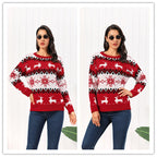 R&B | Rollkragenpullover Damen Strick Weihnachtspullover mit Rentier