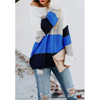 Damen Strickpullover im modernen Blockdesign R&B