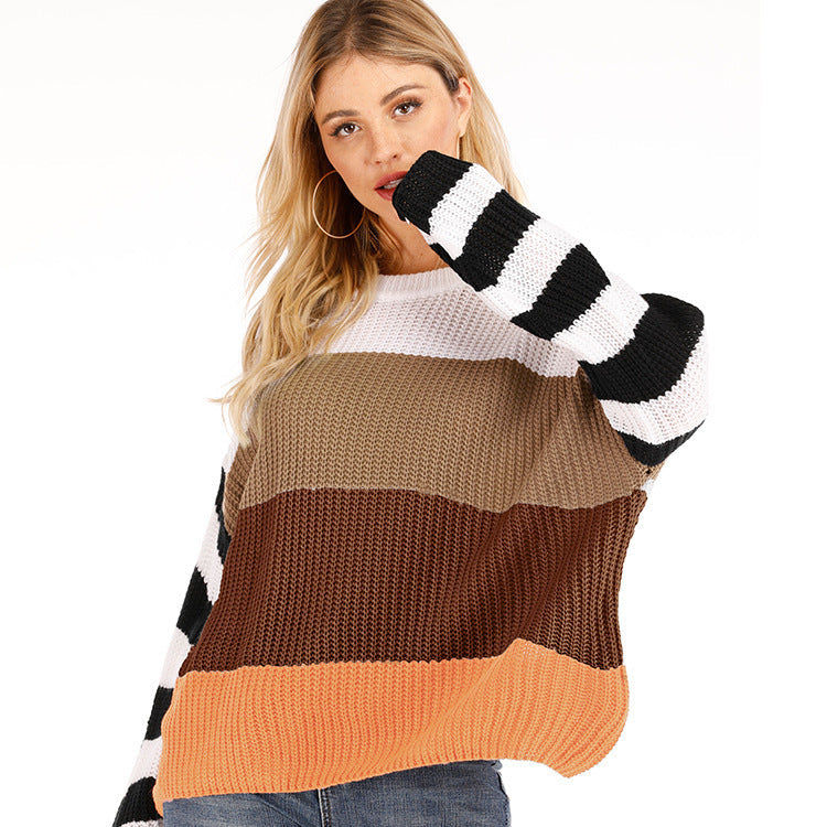 Damen Pullover mit Streifenmuster R&B
