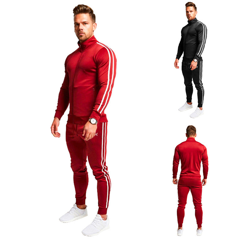 Herren Sportanzug mit Stehkragen und elastischen Bündchen