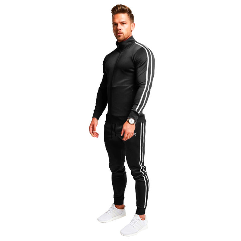 Herren Sportanzug mit Stehkragen und elastischen Bündchen