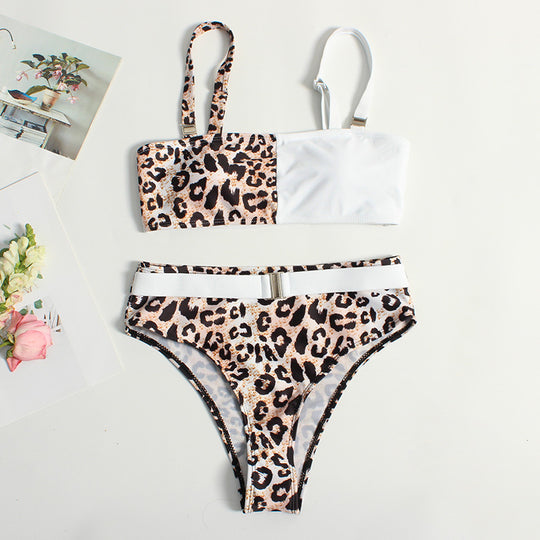 Damen Trendiger Leo-Muster Bikini R&B