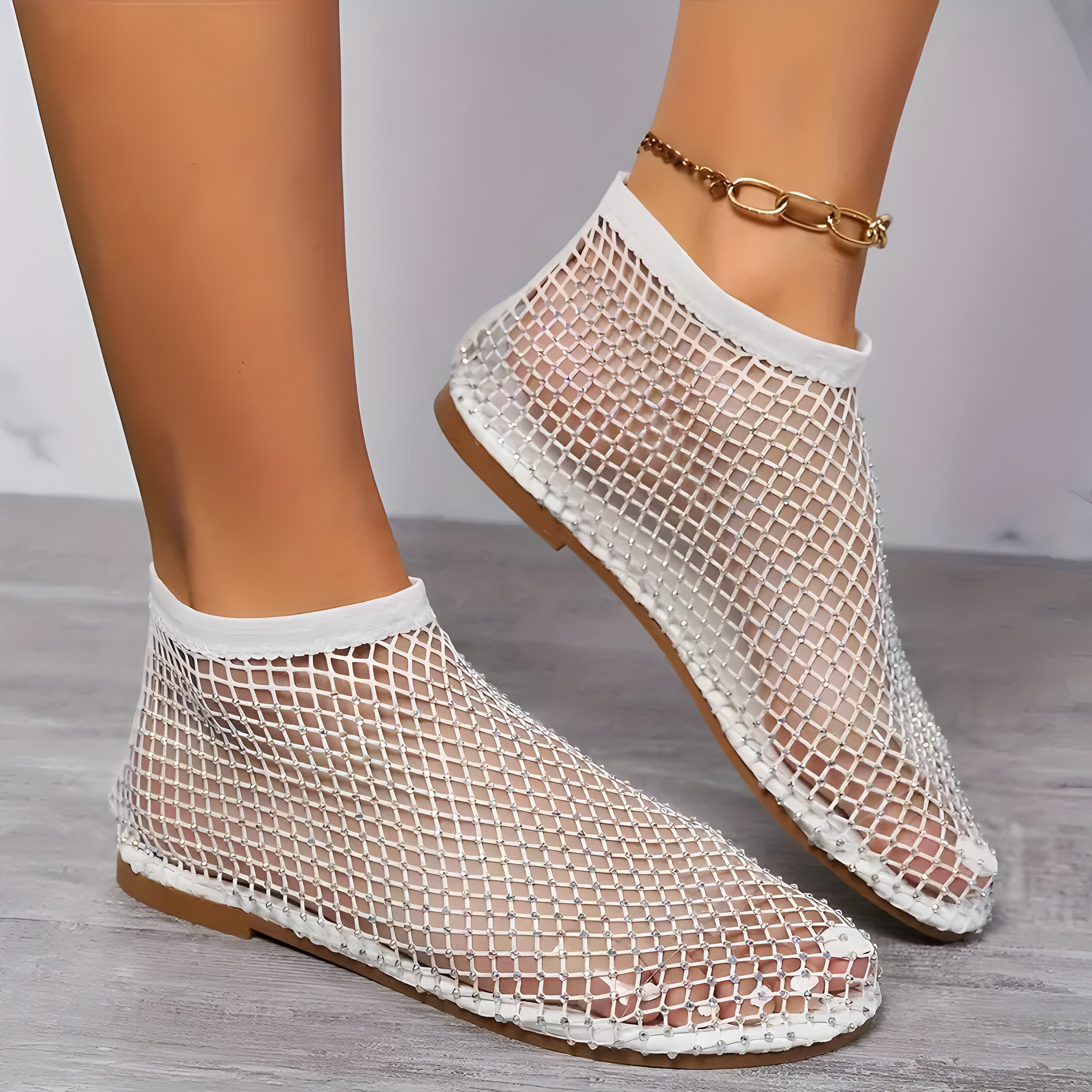 Andrea | Flache Schuhe mit Strassdekor für Frauen R&B