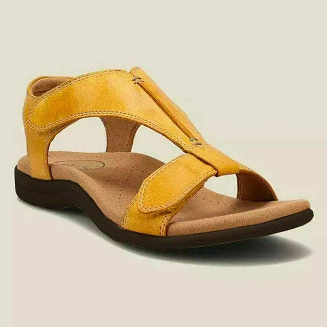 R&B Einfarbige Sandalen Mit Klettverschluss
