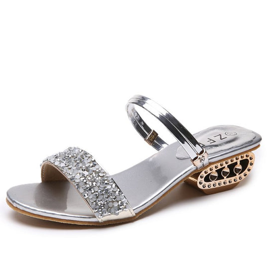 Damen Glamouröse Sandalen mit funkelnden Verzierungen R&B