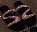 Damen Glamouröse Zehentrenner-Sandalen mit funkelnden Strass-Akzenten R&B
