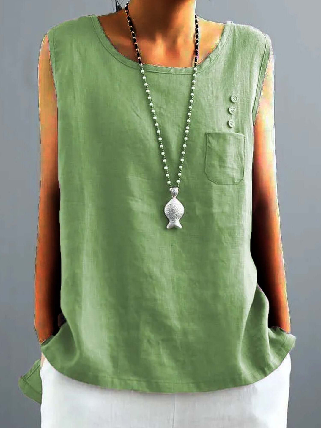 R&B | Vintage T-Shirt aus Baumwolle – unifarben und locker geschnitten