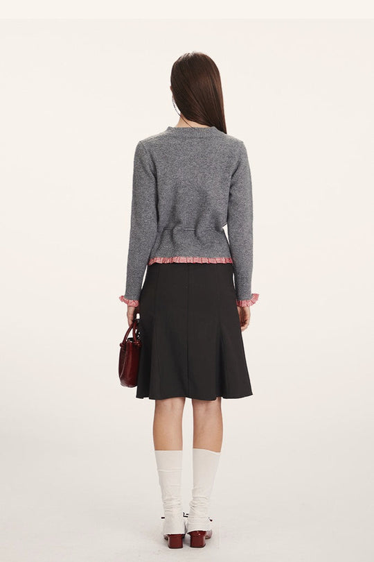 R&B | Slim-Fit Strickjacke mit Einsätze-Design