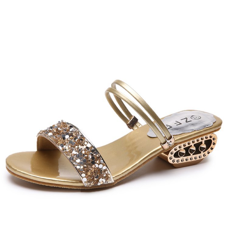 Damen Glamouröse Sandalen mit funkelnden Verzierungen R&B