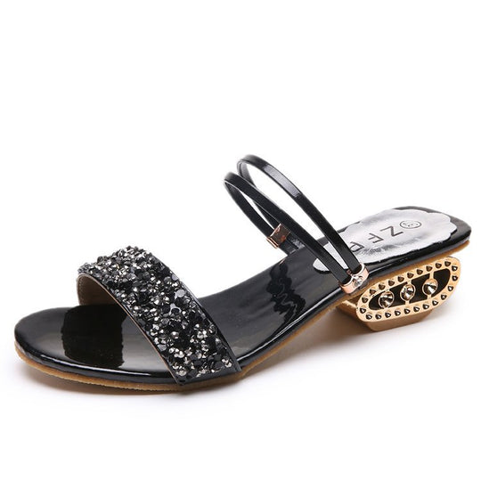 Damen Glamouröse Sandalen mit funkelnden Verzierungen R&B