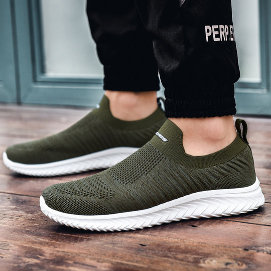 Damen Sportliche Slip-On Sneakers mit flexiblem Strickoberteil R&B