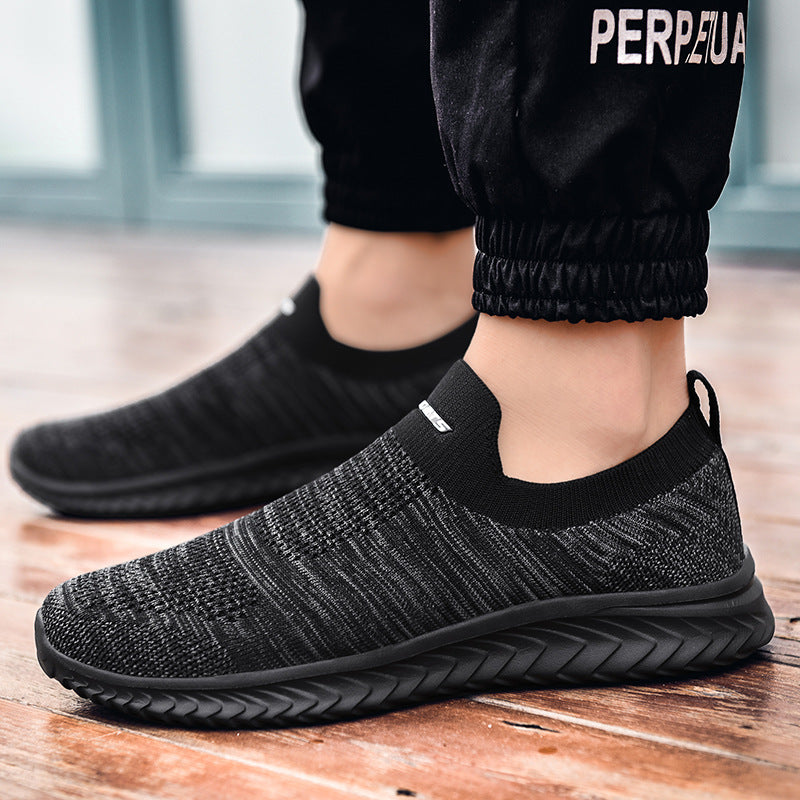 Damen Sportliche Slip-On Sneakers mit flexiblem Strickoberteil R&B