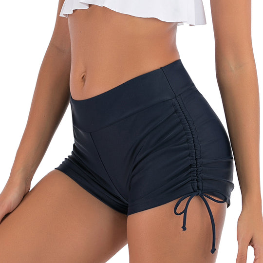 Damen Hochgeschnittene Strandshorts mit Raffung R&B