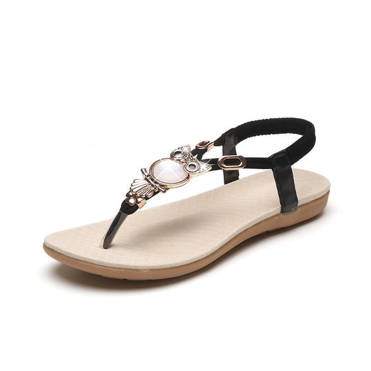 Damen Sandalen mit elegantem Schmuckdetail und rutschfester Sohle R&B
