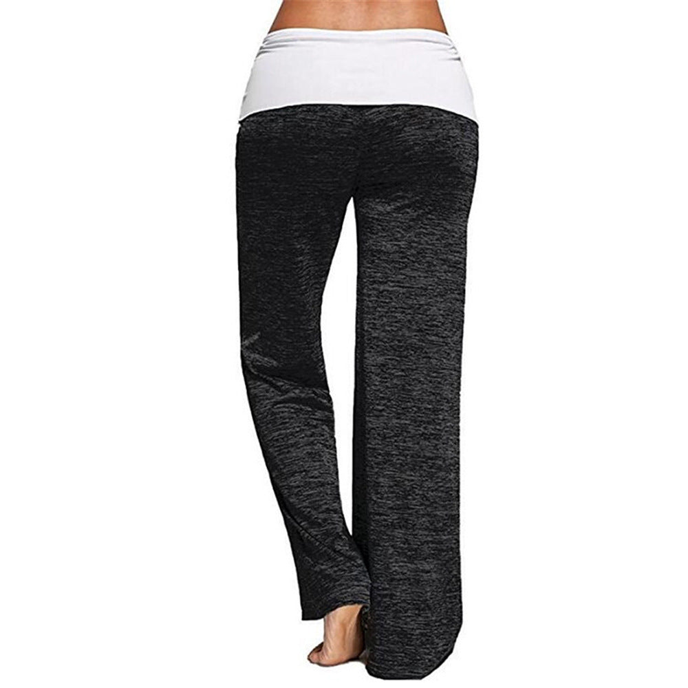 Damen Weite Sporthose mit elastischem Bund und Kordelzug R&B