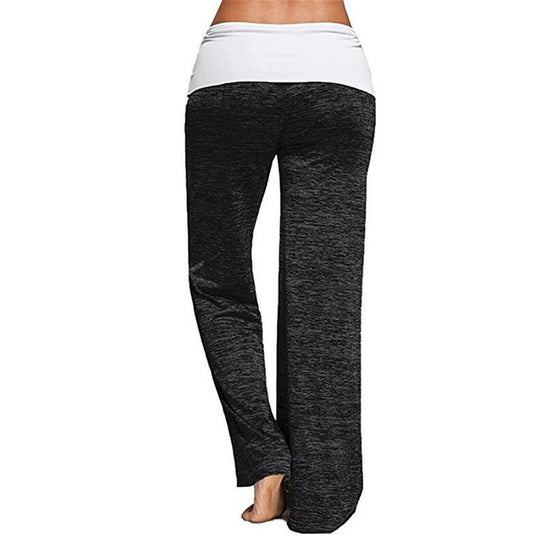 Damen Weite Sporthose mit elastischem Bund und Kordelzug R&B
