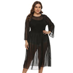 Damen Transparente Strandrobe R&B