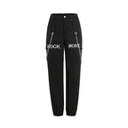 Damen Coole Cargo-Hose mit Kettendetails R&B