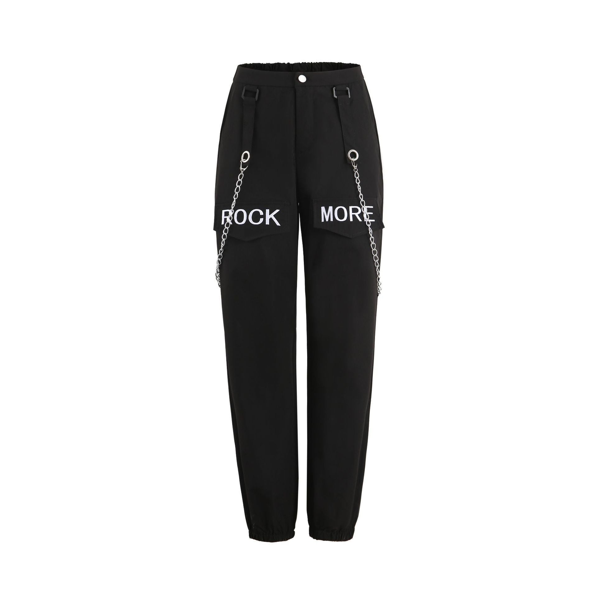Damen Coole Cargo-Hose mit Kettendetails R&B